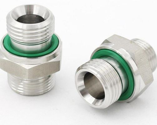 رأس هيكساجون 1CB G1 / 4 Bsp رابط خرطوم الخيوط الفولاذ المقاوم للصدأ محول خرطوم هيدروليكي