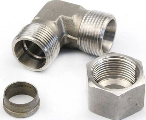 خطوط الأنابيب ربط المرفق الهيدروليكي 1c9 1d9 ربط الذكور 90 درجة المرفق