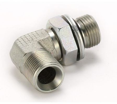 معدات هيدروليكية من فولاذ الكربون المتوسط القياسية من DIN لـ OEM O-Ring Face Seal Elbow