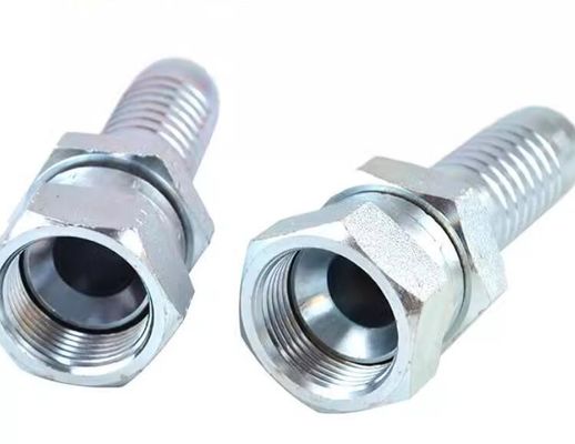 خطوط الأنابيب القياسية JIC توصيلات أنابيب الصلب الكانتونية الهيدروليكية المربعات للأنابيب الإناث