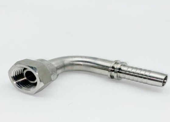 وصلة نهاية مزورة أدوات خرطوم هيدروليكية فولاذ الكربون هيكس واحد 90 درجة Bsp